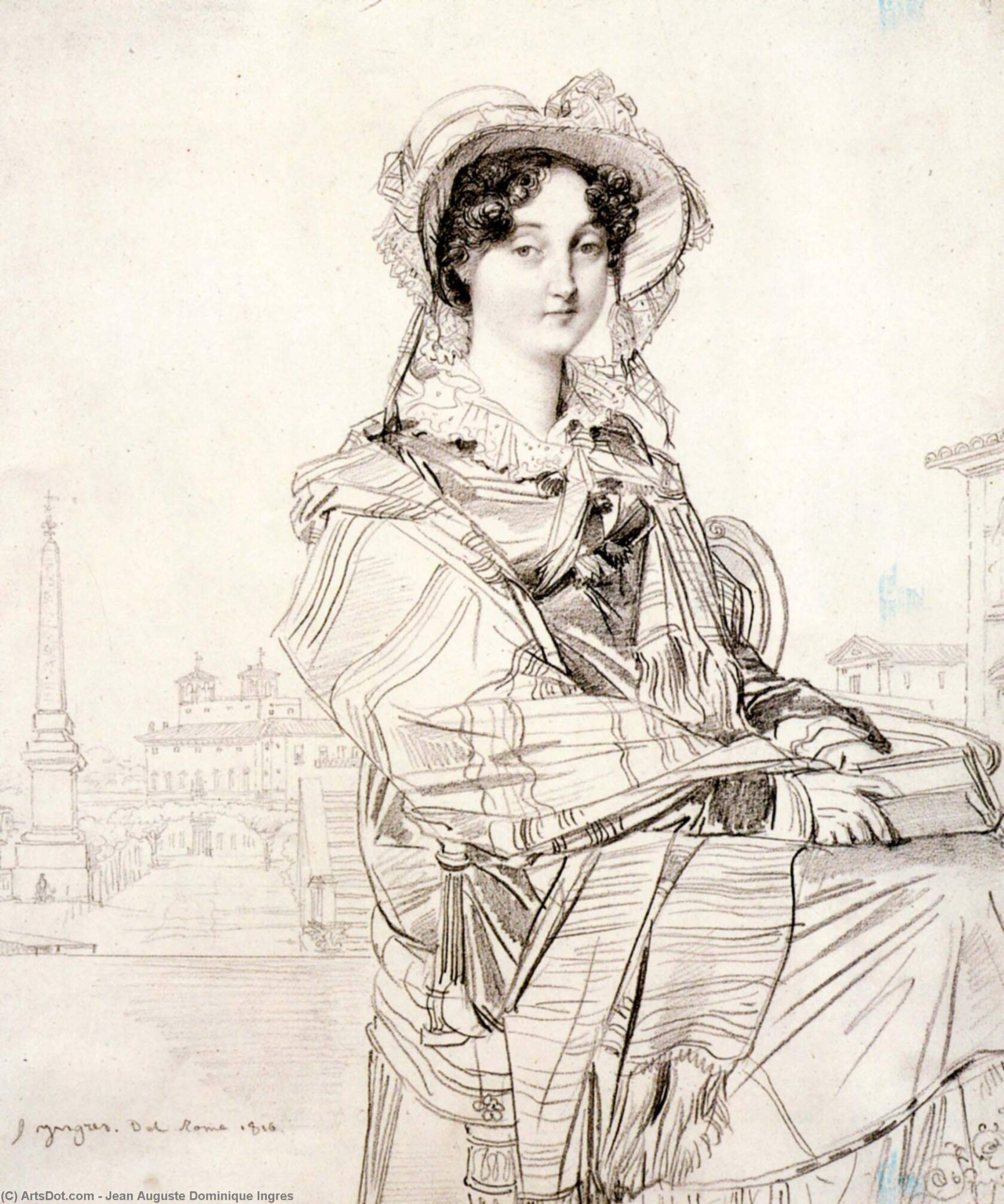 WikiOO.org - Enciklopedija dailės - Tapyba, meno kuriniai Jean Auguste Dominique Ingres - Mrs Charles Badham