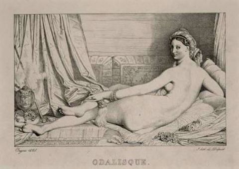 WikiOO.org - Εγκυκλοπαίδεια Καλών Τεχνών - Ζωγραφική, έργα τέχνης Jean Auguste Dominique Ingres - Odalisque 1