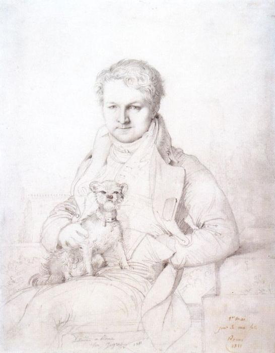 WikiOO.org - Enciklopedija dailės - Tapyba, meno kuriniai Jean Auguste Dominique Ingres - Portrait Drawing of Baron Jacques Marquet de Montbreton de Norvins
