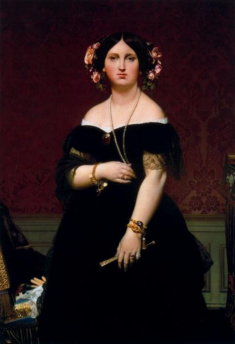 Wikioo.org - The Encyclopedia of Fine Arts - Painting, Artwork by Jean Auguste Dominique Ingres - Portrait of Inès Moitessier 1