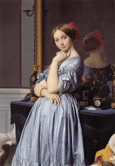 Wikioo.org - The Encyclopedia of Fine Arts - Painting, Artwork by Jean Auguste Dominique Ingres - The Comtesse d'Haussonville
