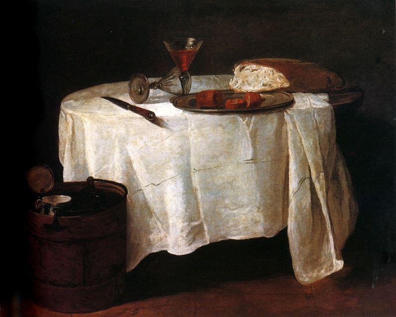 WikiOO.org - Enciclopédia das Belas Artes - Pintura, Arte por Jean-Baptiste Simeon Chardin - La Nappe ou Le Torchon