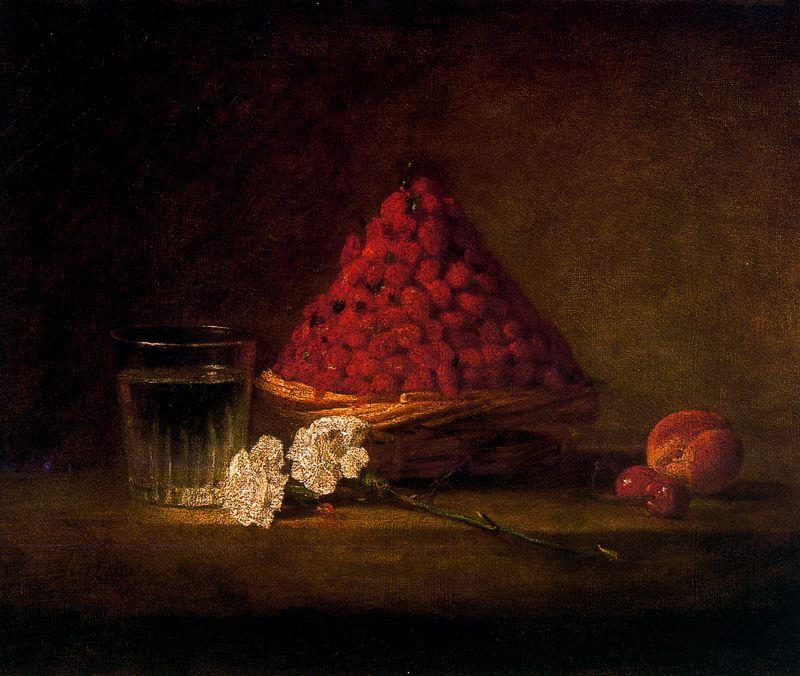 Wikioo.org – L'Encyclopédie des Beaux Arts - Peinture, Oeuvre de Jean-Baptiste Simeon Chardin - Le panier de fraise des bois