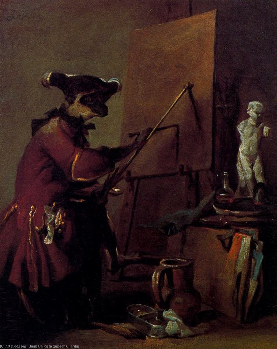 WikiOO.org – 美術百科全書 - 繪畫，作品 Jean-Baptiste Simeon Chardin - 乐烧毛PEINTRE