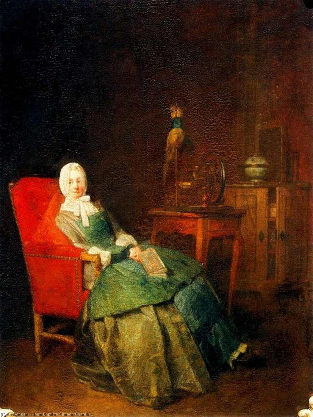 Wikioo.org - The Encyclopedia of Fine Arts - Painting, Artwork by Jean-Baptiste Simeon Chardin - Les Amusements de la vie privée
