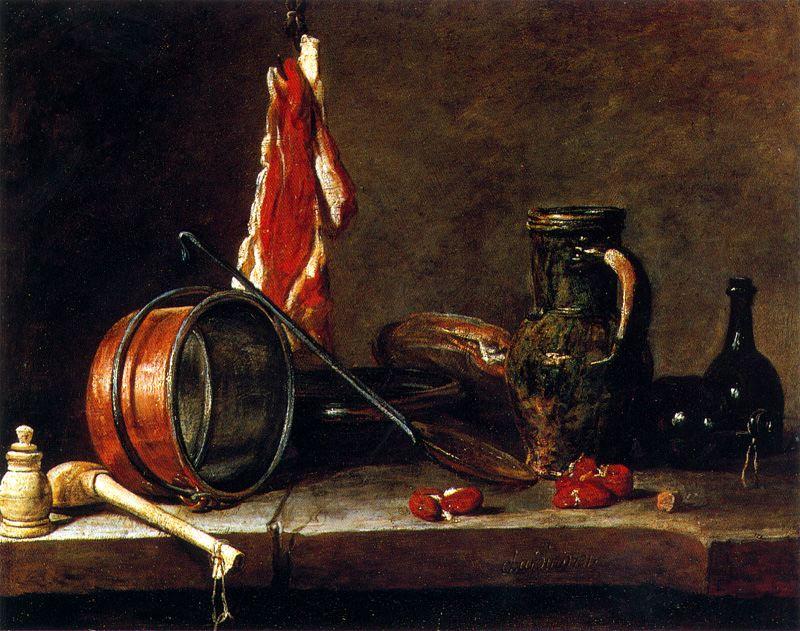 WikiOO.org - אנציקלופדיה לאמנויות יפות - ציור, יצירות אמנות Jean-Baptiste Simeon Chardin - Menu de gras