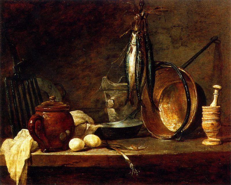 WikiOO.org - אנציקלופדיה לאמנויות יפות - ציור, יצירות אמנות Jean-Baptiste Simeon Chardin - Menu de maigre