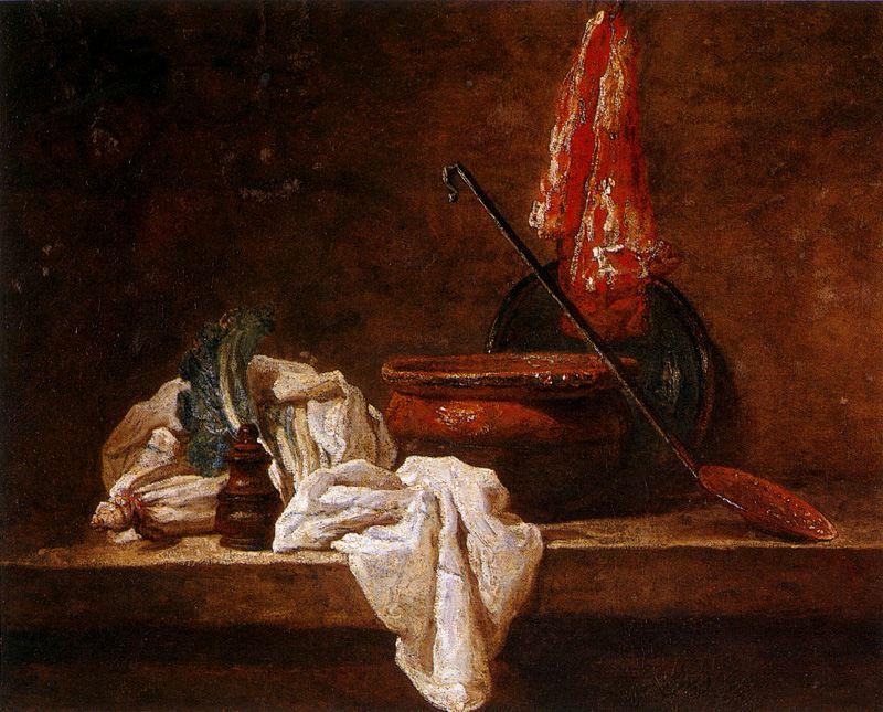 Wikioo.org - The Encyclopedia of Fine Arts - Painting, Artwork by Jean-Baptiste Simeon Chardin - Nature morte avec bettes