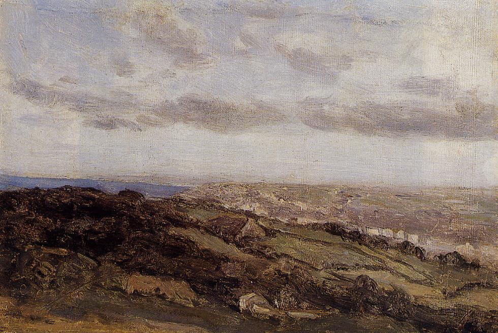 Wikioo.org - The Encyclopedia of Fine Arts - Painting, Artwork by Jean Baptiste Camille Corot - Bologne-sur-Mer, View from the High Cliffs