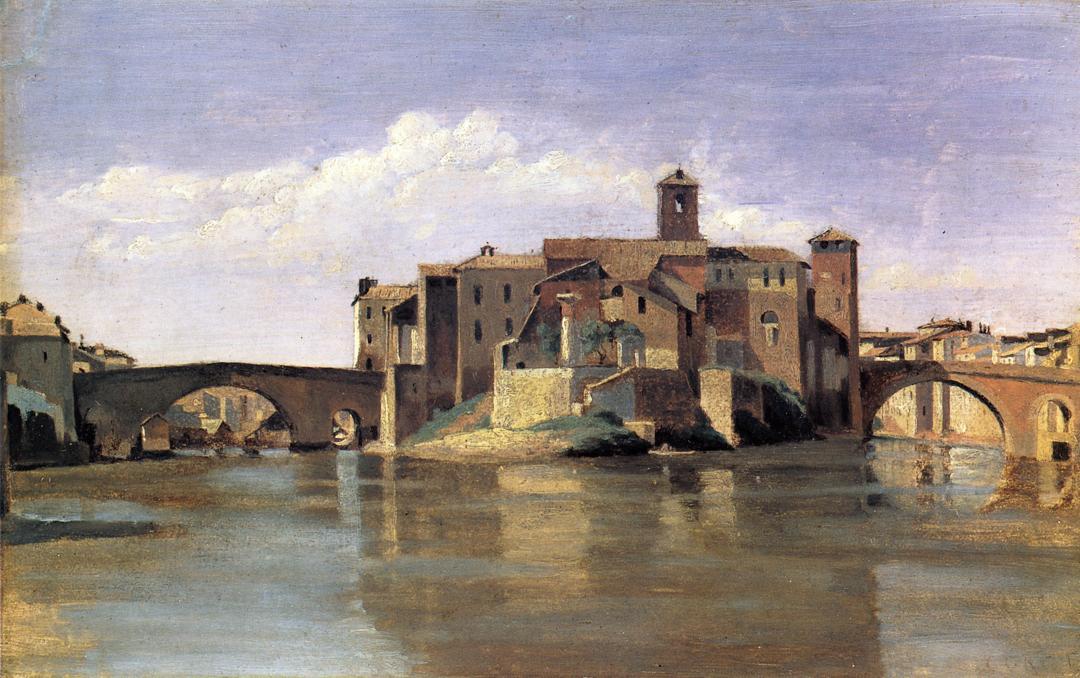 Wikioo.org - The Encyclopedia of Fine Arts - Painting, Artwork by Jean Baptiste Camille Corot - Island of San Bartolommeo