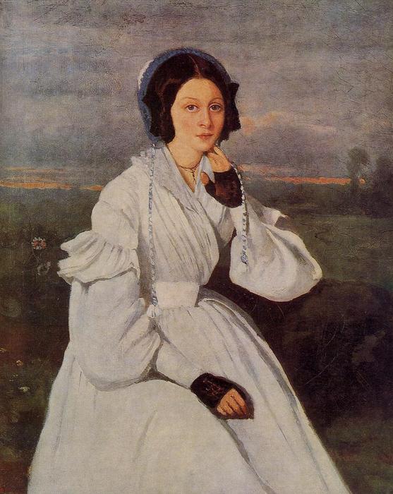 WikiOO.org - Encyclopedia of Fine Arts - Schilderen, Artwork Jean Baptiste Camille Corot - Madame Charmois
