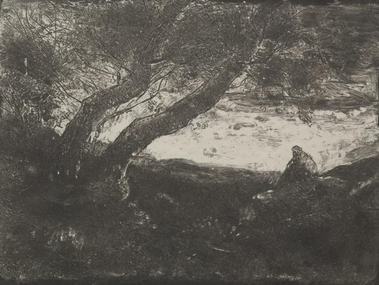 WikiOO.org - Encyclopedia of Fine Arts - Målning, konstverk Jean Baptiste Camille Corot - The Dreamer