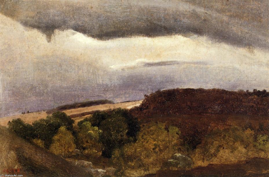 Wikioo.org - The Encyclopedia of Fine Arts - Painting, Artwork by Jean Baptiste Camille Corot - Wooded Plateau, Fountainebleau