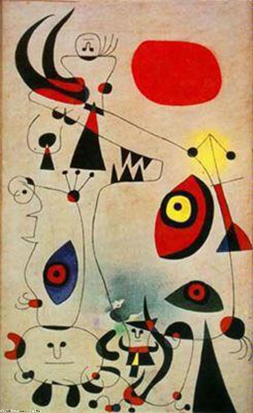 Wikioo.org - The Encyclopedia of Fine Arts - Painting, Artwork by Joan Miro - Amanecer