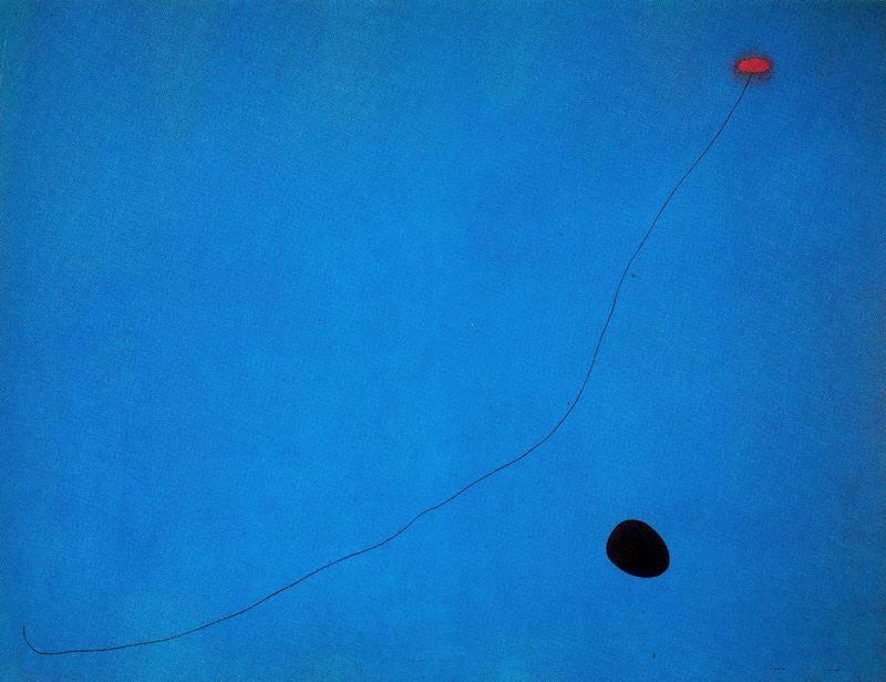 Wikoo.org - موسوعة الفنون الجميلة - اللوحة، العمل الفني Joan Miro - Azul III