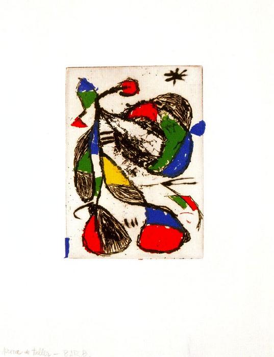 WikiOO.org - Encyclopedia of Fine Arts - Maleri, Artwork Joan Miro - Bara III, prova de taller