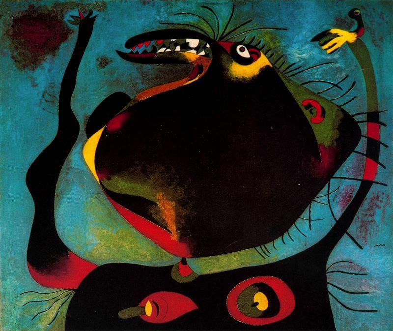 Wikioo.org – La Enciclopedia de las Bellas Artes - Pintura, Obras de arte de Joan Miro - Cabeza delaware mujer