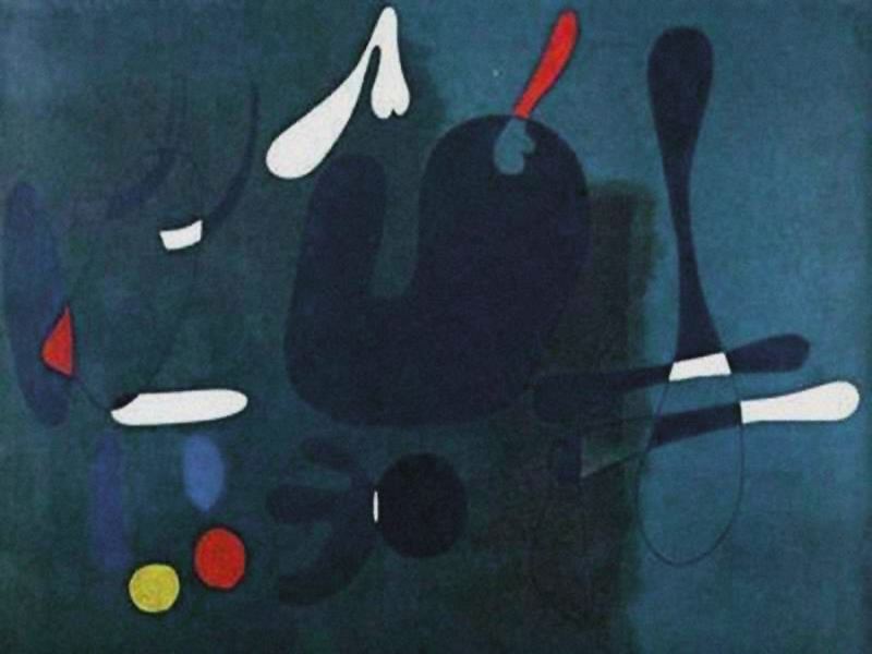 WikiOO.org - אנציקלופדיה לאמנויות יפות - ציור, יצירות אמנות Joan Miro - Composición