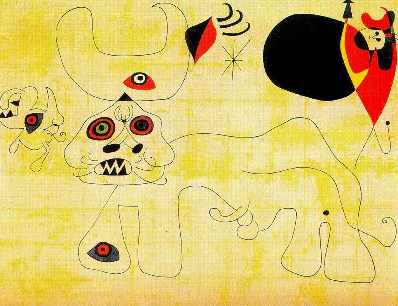 Wikioo.org - สารานุกรมวิจิตรศิลป์ - จิตรกรรม Joan Miro - Corrida de toros