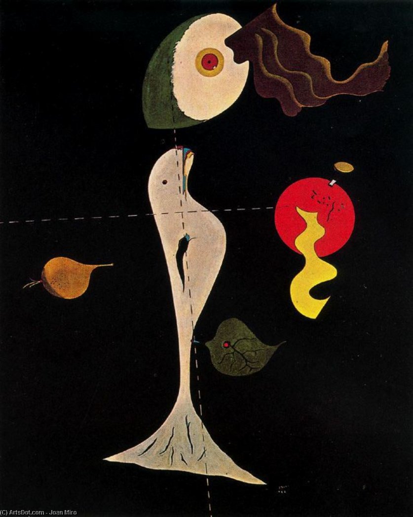 WikiOO.org - אנציקלופדיה לאמנויות יפות - ציור, יצירות אמנות Joan Miro - Desnudo
