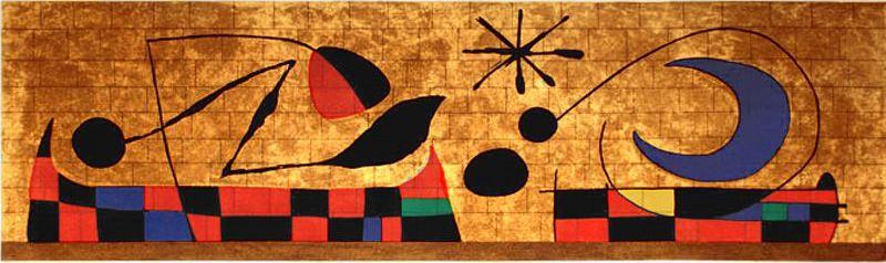 WikiOO.org - Εγκυκλοπαίδεια Καλών Τεχνών - Ζωγραφική, έργα τέχνης Joan Miro - El color malva de la luna