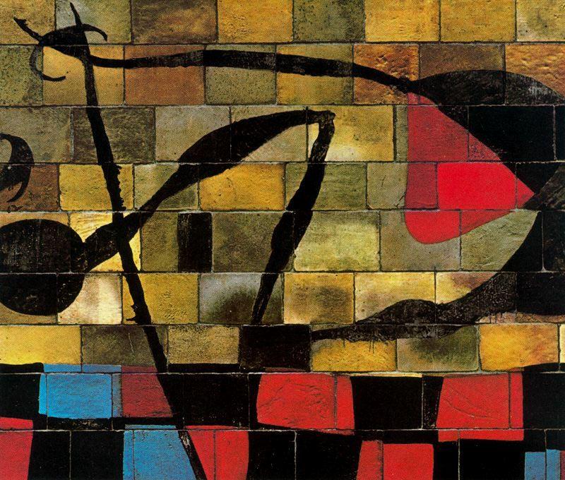WikiOO.org - אנציקלופדיה לאמנויות יפות - ציור, יצירות אמנות Joan Miro - El muro de la luna