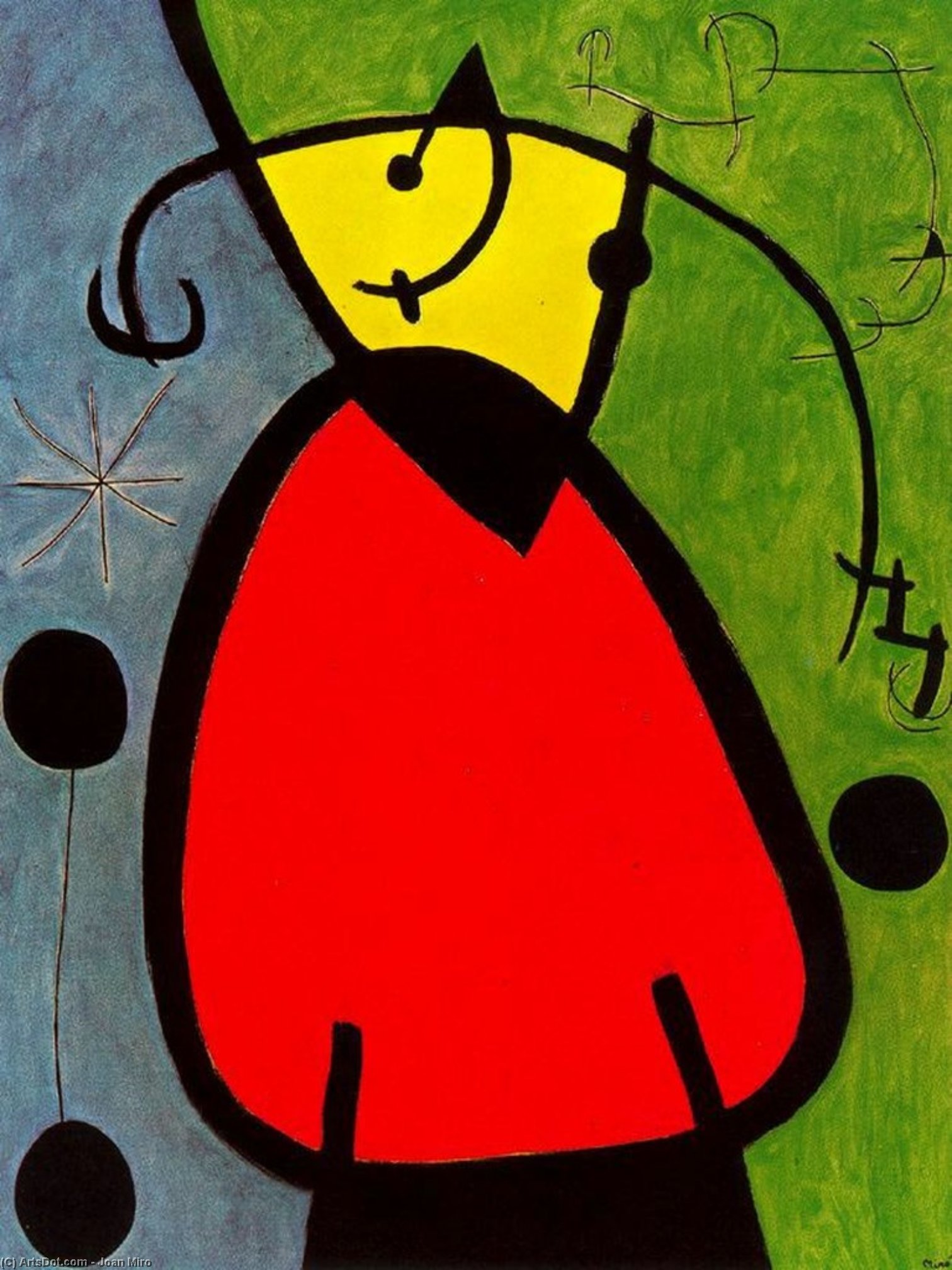 Wikioo.org - The Encyclopedia of Fine Arts - Painting, Artwork by Joan Miro - El nacimiento del día