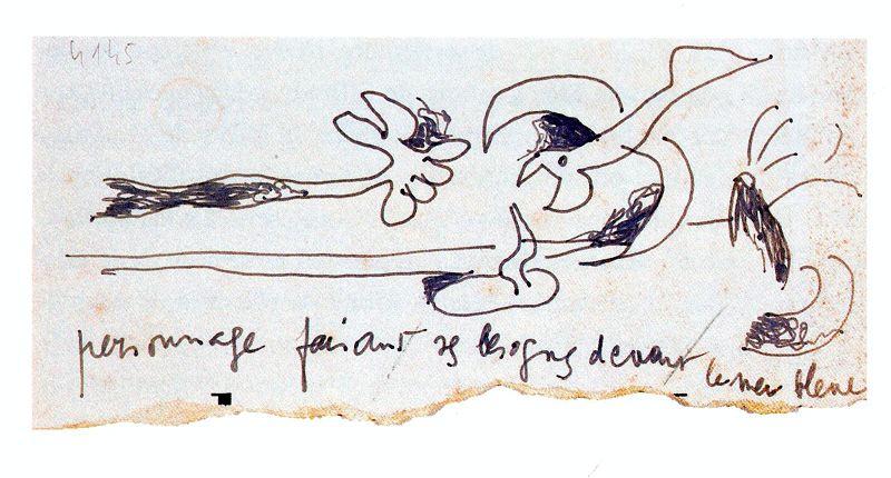 Wikioo.org - Bách khoa toàn thư về mỹ thuật - Vẽ tranh, Tác phẩm nghệ thuật Joan Miro - Estudio de composición 1