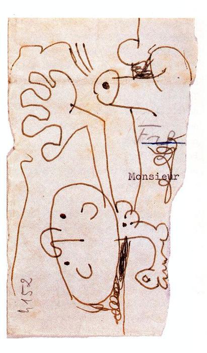 WikiOO.org - Encyclopedia of Fine Arts - Maleri, Artwork Joan Miro - Estudio de composición