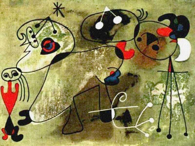 WikiOO.org - دایره المعارف هنرهای زیبا - نقاشی، آثار هنری Joan Miro - Fondo verde