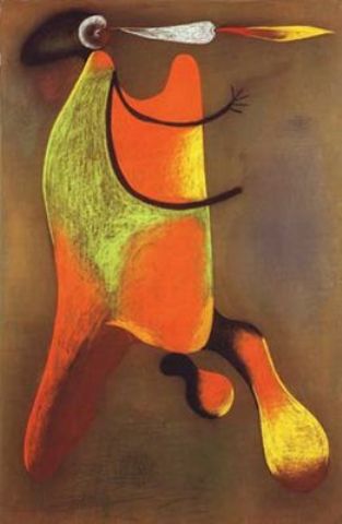 WikiOO.org - אנציקלופדיה לאמנויות יפות - ציור, יצירות אמנות Joan Miro - Hombre con Pipa 1