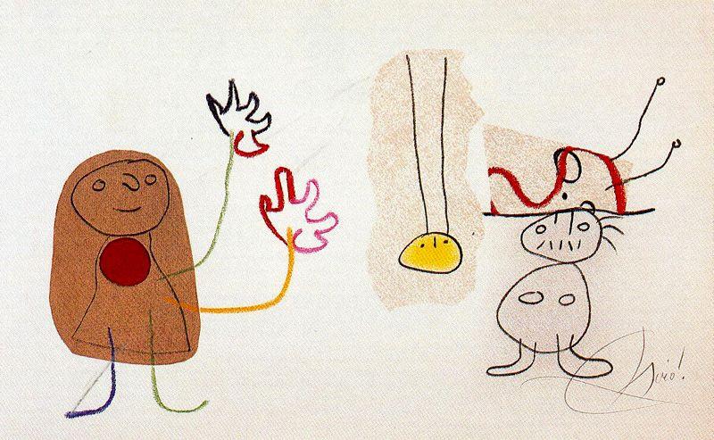 Wikoo.org - موسوعة الفنون الجميلة - اللوحة، العمل الفني Joan Miro - L'enfance d'Ubu 4