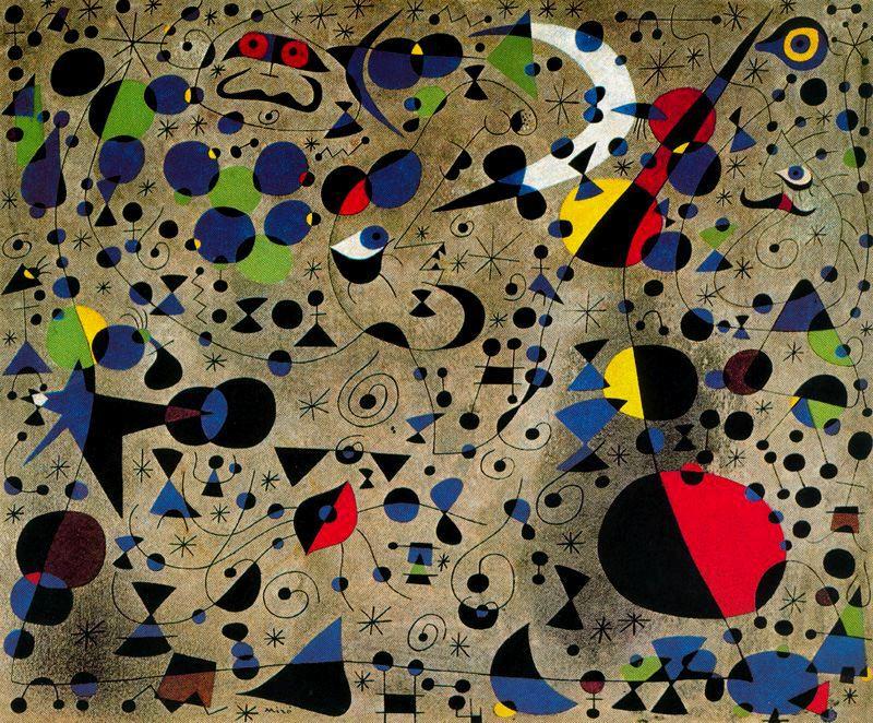 WikiOO.org - אנציקלופדיה לאמנויות יפות - ציור, יצירות אמנות Joan Miro - La poetisa