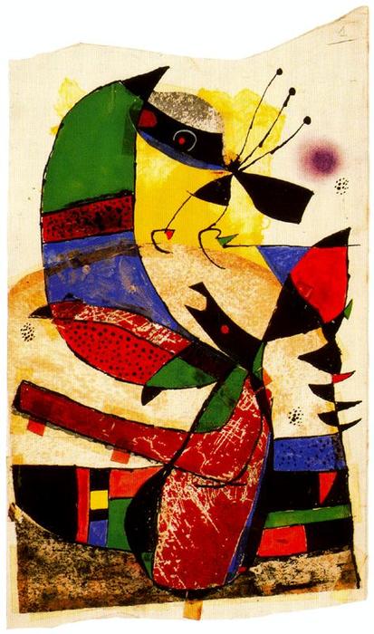 Wikioo.org – La Enciclopedia de las Bellas Artes - Pintura, Obras de arte de Joan Miro - Núm maqueta . 1 de la serie gaudí