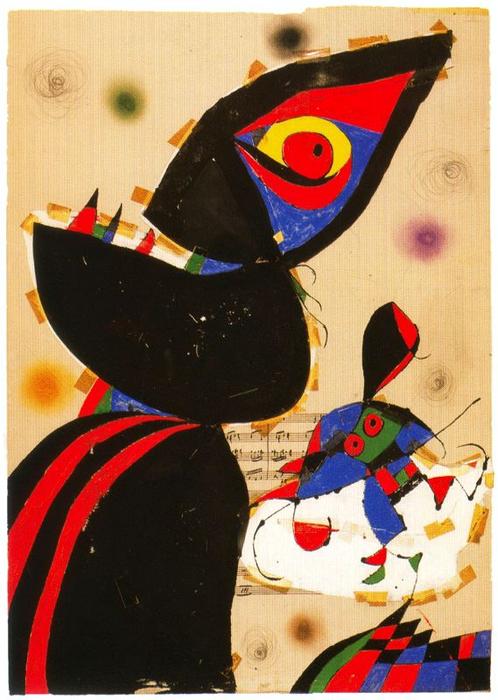 Wikioo.org – La Enciclopedia de las Bellas Artes - Pintura, Obras de arte de Joan Miro - Núm maqueta . 12 de la serie gaudí