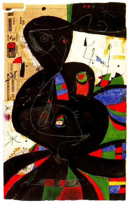 Wikioo.org - Bách khoa toàn thư về mỹ thuật - Vẽ tranh, Tác phẩm nghệ thuật Joan Miro - Maqueta núm. 14 de la sèrie Gaudí