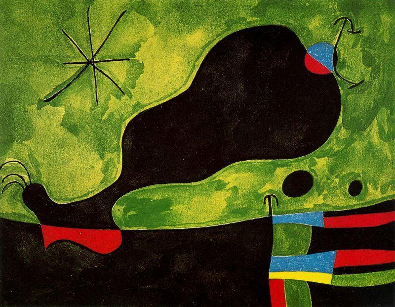 WikiOO.org - دایره المعارف هنرهای زیبا - نقاشی، آثار هنری Joan Miro - Mensaje de un amigo