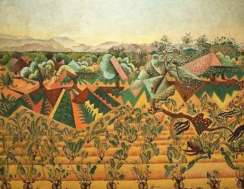 WikiOO.org - Enciclopedia of Fine Arts - Pictura, lucrări de artă Joan Miro - Montroig (El olivar)