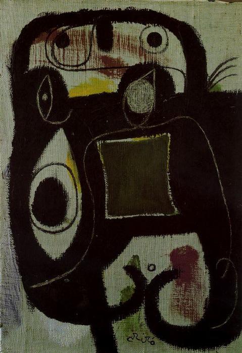 Wikoo.org - موسوعة الفنون الجميلة - اللوحة، العمل الفني Joan Miro - Mujer 1