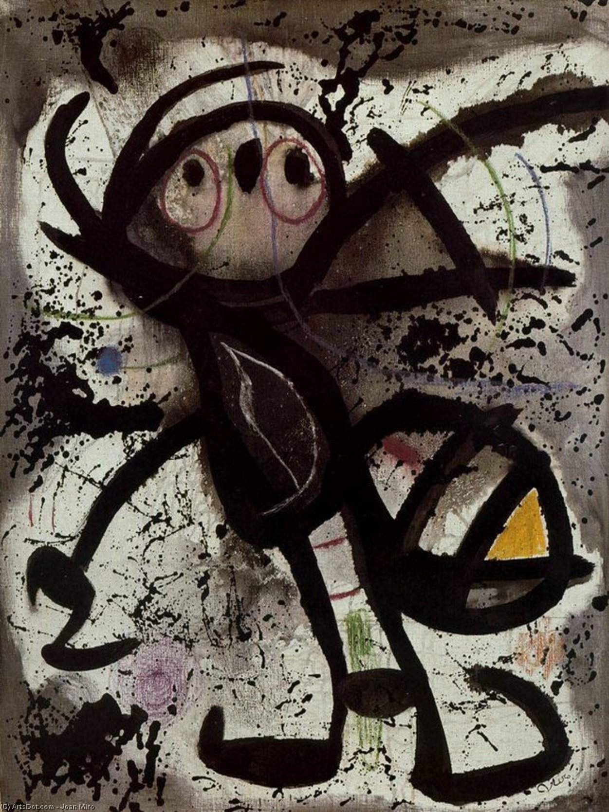 Wikioo.org - The Encyclopedia of Fine Arts - Painting, Artwork by Joan Miro - Mujer 2