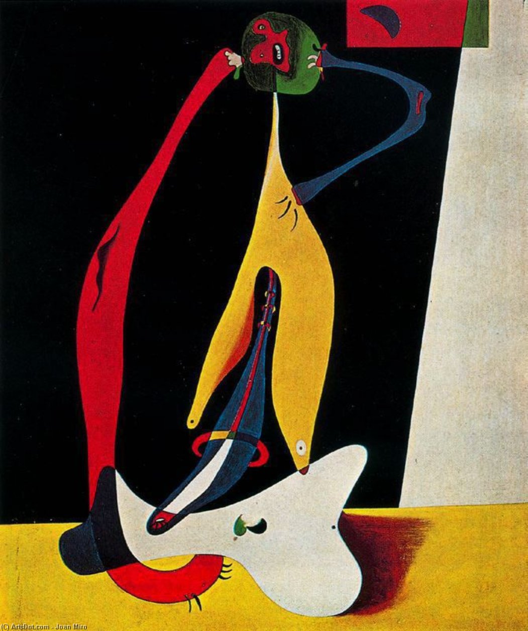 Wikioo.org - The Encyclopedia of Fine Arts - Painting, Artwork by Joan Miro - Mujer sentada 1