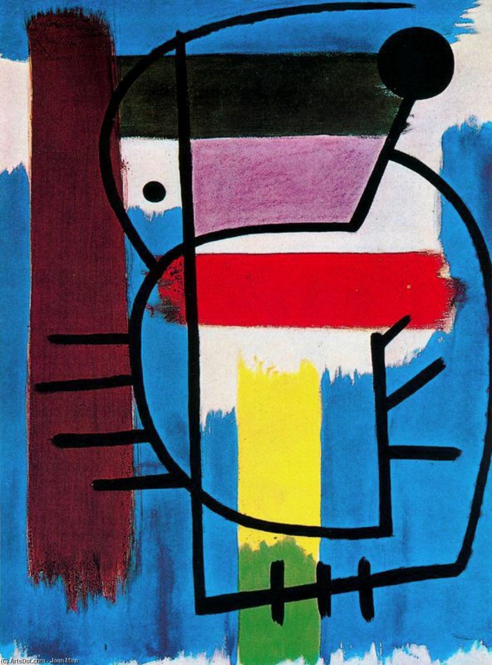 WikiOO.org - دایره المعارف هنرهای زیبا - نقاشی، آثار هنری Joan Miro - Mujer sentada 2