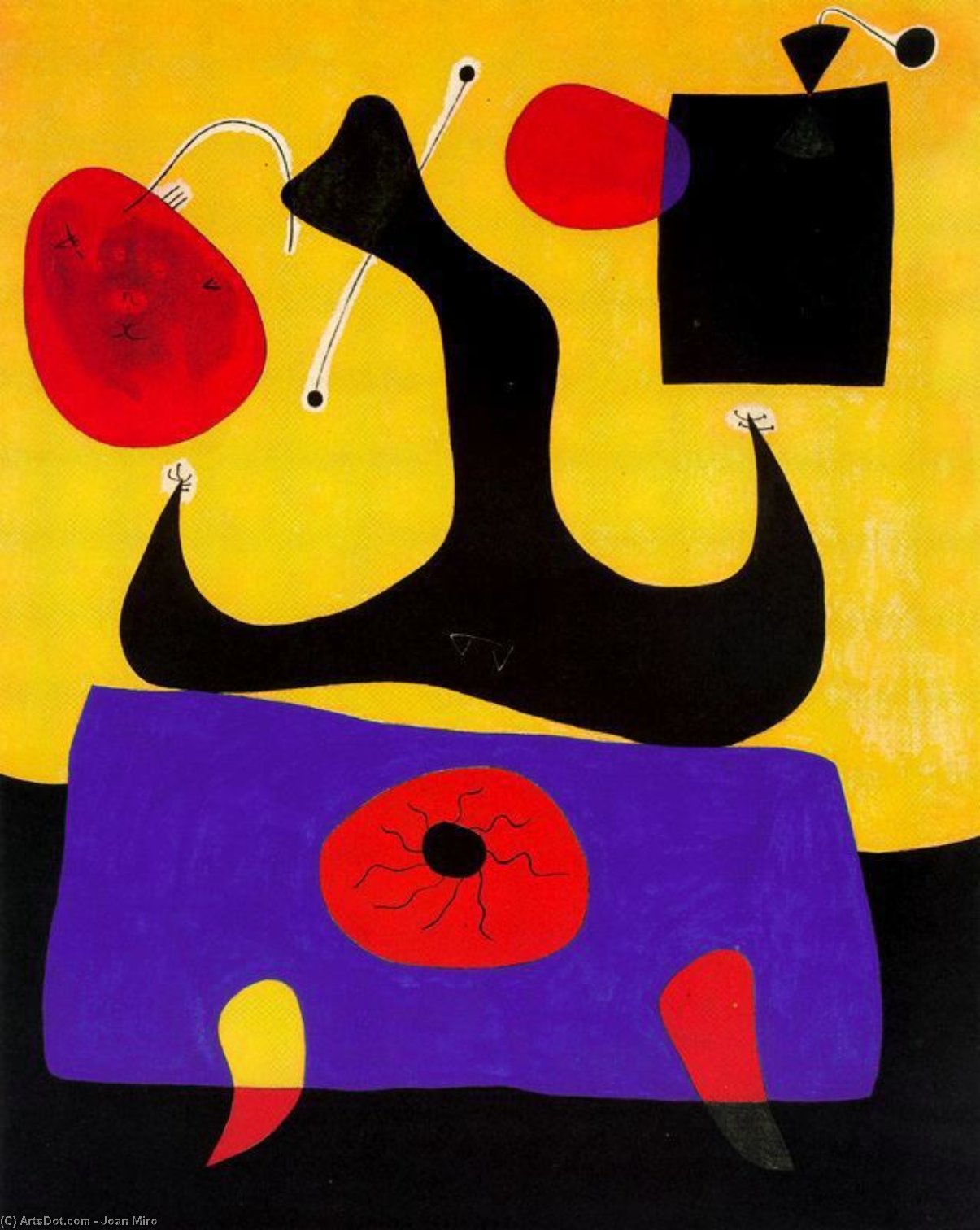 WikiOO.org - Encyclopedia of Fine Arts - Lukisan, Artwork Joan Miro - Mujer sentada