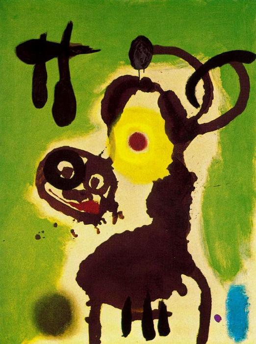 WikiOO.org – 美術百科全書 - 繪畫，作品 Joan Miro - 妇女与pájaro 3