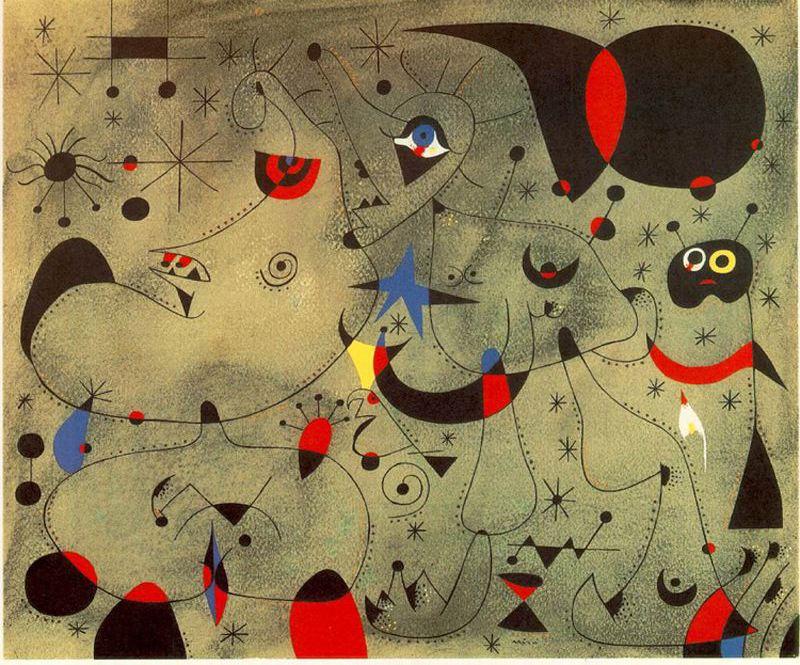 Wikioo.org - The Encyclopedia of Fine Arts - Painting, Artwork by Joan Miro - Nocturno