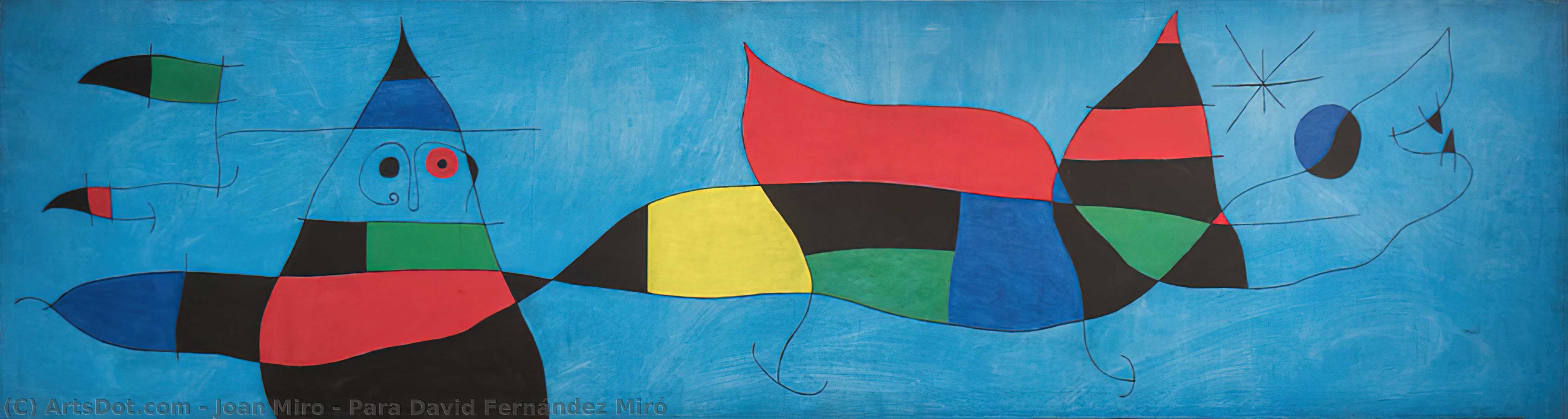 Wikoo.org - موسوعة الفنون الجميلة - اللوحة، العمل الفني Joan Miro - Para David Fernández Miró