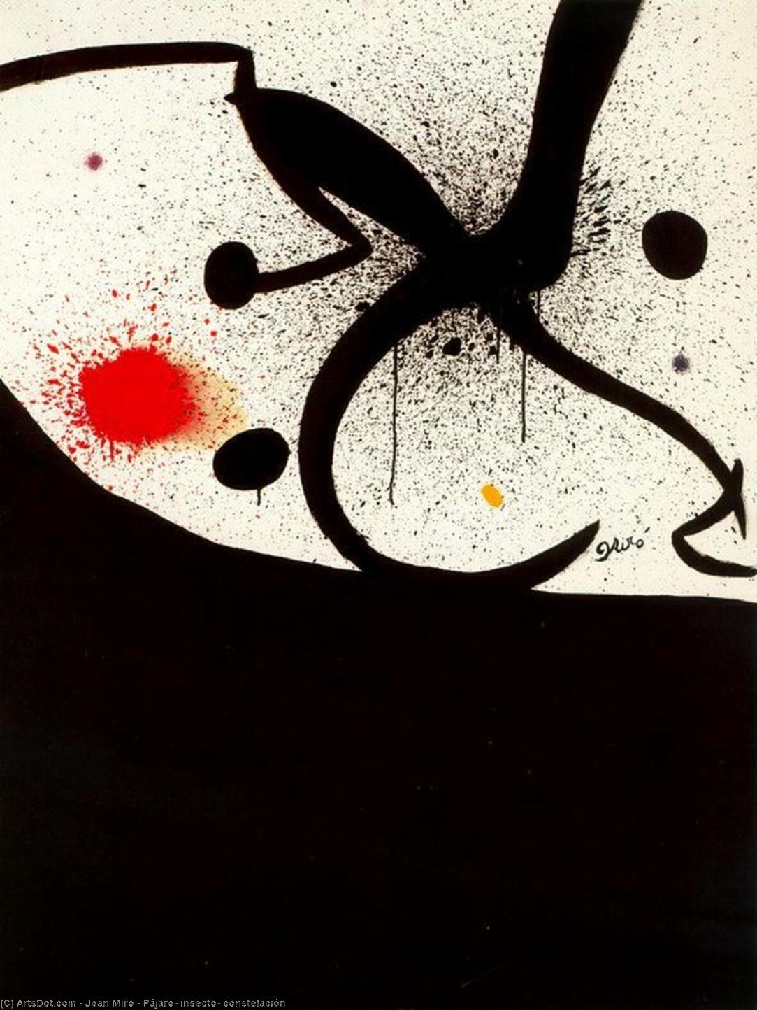 WikiOO.org - Encyclopedia of Fine Arts - Maleri, Artwork Joan Miro - Pájaro, insecto, constelación