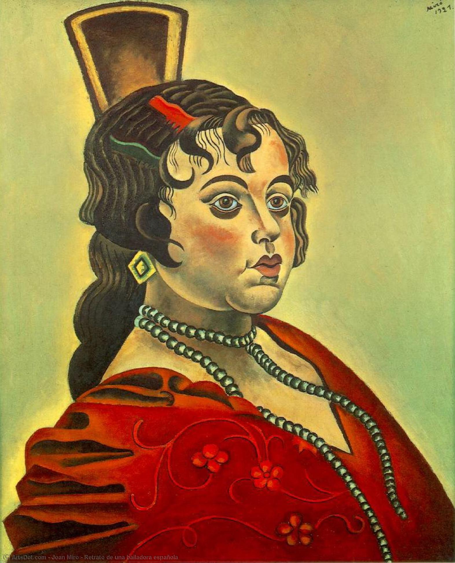 Wikoo.org - موسوعة الفنون الجميلة - اللوحة، العمل الفني Joan Miro - Retrato de una bailadora española