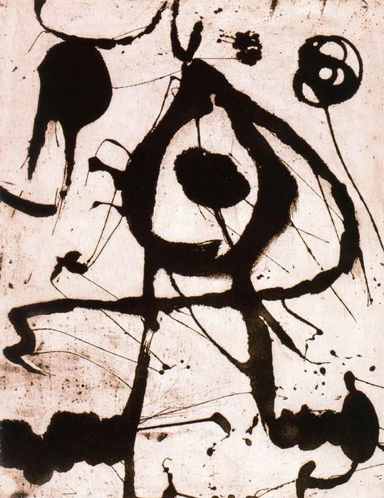Wikoo.org - موسوعة الفنون الجميلة - اللوحة، العمل الفني Joan Miro - Sèrie Grans rupestres 2