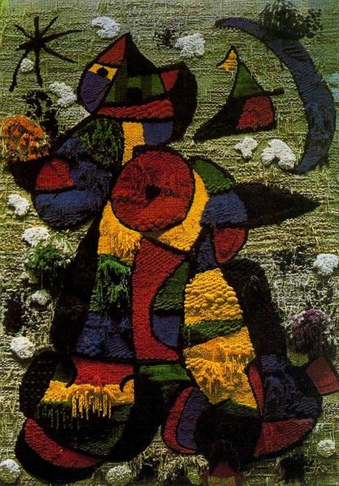 Wikoo.org - موسوعة الفنون الجميلة - اللوحة، العمل الفني Joan Miro - Tapiz para la Fundación Joan Miró